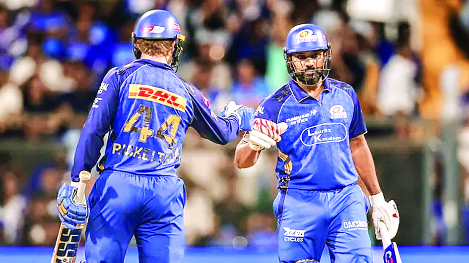 वानखेड़े में बरसे Rohit Sharma और रयान रिकेल्टन, मुंबई इंडियंस ने कोलकाता नाइटराइडर्स को 6 विकेट से हराया